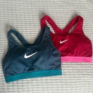 Nike Sports Bra Small Lot of 2 Racerback Medium Support